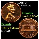 1968-s Proof Lincoln Cent 1c pr68 rd DCAM SEGS