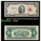 1953C $2 Red Seal United States Note Grades vf++