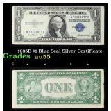 1935E $1 Blue Seal Silver Certificate Grades Choic
