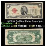 1928G $2 Red Seal United States Note Grades vf+