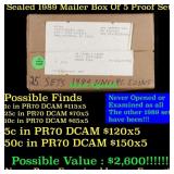 Original sealed box of 5x 1989 United States Mint