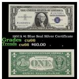 1957A $1 Blue Seal Silver Certificate Grades Gem+