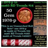 BU Shotgun Lincoln 1c roll, 1976-p 50 pcs Dunbar W