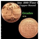 1oz .999 Fine Copper Bullion Round - Happy Laborle