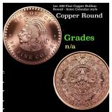 1oz .999 Fine Copper Bullion Round - Aztec Calenda