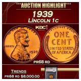 YC 1939 Proof Lincoln Cent 1c pr68 rd SEGS