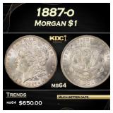 1887-o Morgan Dollar $1 Grades Choice Unc