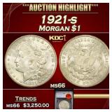 YC 1921-s Morgan Dollar $1 ms66 SEGS