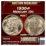 1930-p Mercury Dime 10c ms66+ FSB SEGS