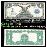 1899 "Black Eagle" $1 large size Blue Seal Silver