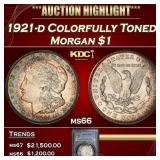PCGS 1921-d Morgan Dollar Colorfully Toned $1 ms66