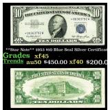 **Star Note** 1953 $10 Blue Seal Silver Certificat