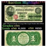 1862 "The Greenback" $1 Large Size Legal Tender No