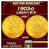 YC 1903-o Gold Liberty Eagle $10 ms64 SEGS
