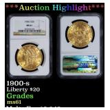 NGC 1900-s Gold Liberty Double Eagle $20 ms61 NGC