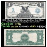 1899 "Black Eagle" $1 large size Blue Seal Silver