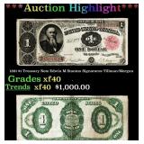 1891 $1 Treasury Note Edwin M Stanton Grades xf Si