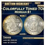 IC 1886-p Morgan Dollar Colorfully Toned TOP POP!