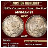 1887-s Morgan Dollar Colorfully Toned Top Pop! $1