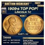 YC 1909-s Lincoln Cent TOP POP! 1c ms67+ rd SEGS