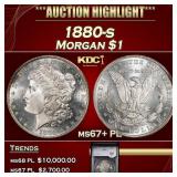 YC 1880-s Morgan Dollar $1 ms67+ PL SEGS