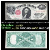 1917 $1 Large Size Legal Tender Note Grades Choice