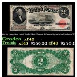 1917 $2 Large Size Legal Tender Note Thomas Jeffer