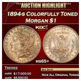 1894-s Morgan Dollar Colorfully Toned $1 ms65+ SEG