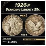 1926-p Standing Liberty Quarter 25c Grades Choice