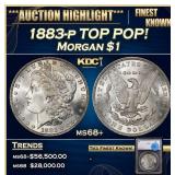 1883-p Morgan Dollar TOP POP! $1 ms68+ SEGS