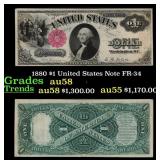 1880 $1 United States Note Grades Choice AU/BU Sli