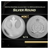 2022 Star Wars Rebel Alliance Crest 1 oz .999 Silv