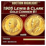 IC 1905 Lewis & Clark Gold Commem Dollar 1 ms66 SE