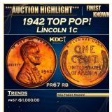 IC 1942 Proof Lincoln Cent TOP POP! 1c pr67 rb SEG