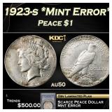 YC PCGS 1923-s Peace Dollar *Mint Error* $1 au50 P