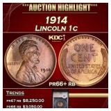 YC 1914 Proof Lincoln Cent 1c pr66+ rb SEGS
