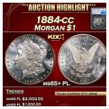 1884-cc Morgan Dollar $1 ms65+ PL SEGS