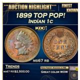 1899 Indian Cent TOP POP! 1c ms67 rb SEGS