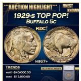 1929-s Buffalo Nickel TOP POP! 5c ms67+ SEGS