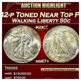 IC 1942-p Walking Liberty Half Dollar Toned Near T
