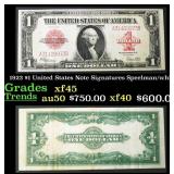 1923 $1 United States Note Grades xf+ Signatures S