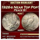1926-s Peace Dollar Near Top Pop! $1 ms66+ SEGS