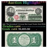 1862 "The Greenback" $1 Large Size Legal Tender No