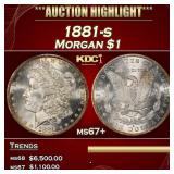 YC 1881-s Morgan Dollar $1 ms67+ SEGS