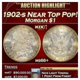 1902-s Morgan Dollar Near Top Pop! $1 ms66+ SEGS