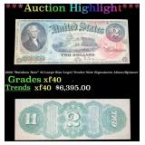 1869 "Rainbow Note" $2 Large Size Legal Tender Not