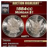 YC 1884-cc Morgan Dollar $1 ms67+ SEGS