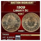 YC 1909 Proof Liberty Nickel 5c pr66+ SEGS