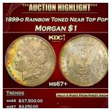 1899-o Morgan Dollar Rainbow Toned Near Top Pop! $