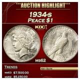 1934-s Peace Dollar $1 Select Unc USCG